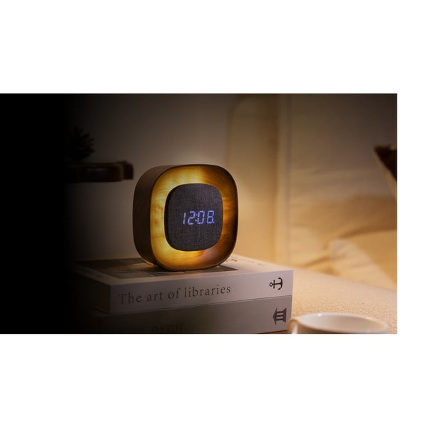 Digitális ébresztőóra Lumos Walnut – Gingko-image-2