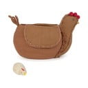 Barna textil játéktároló kosár 48x32x29 cm Chicken Toffee – Lorena Canals