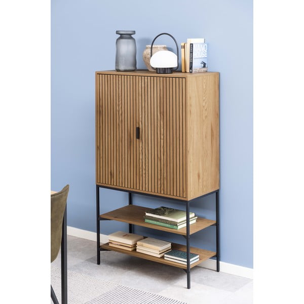 Natúr színű szekrény tölgyfa dekorral 80x140 cm Jaipur – Actona-image-1