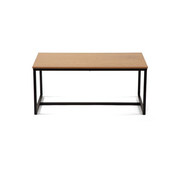 Natúr színű dohányzóasztal tölgyfa dekorral 47x90 cm Norden – Bonami Essentials