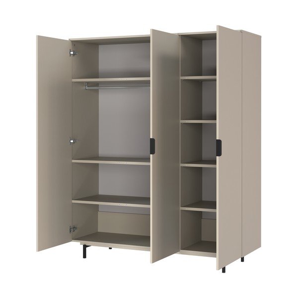 Szürke gyerek ruhásszekrény 158x190x54 cm Tomino – Germania-image-3