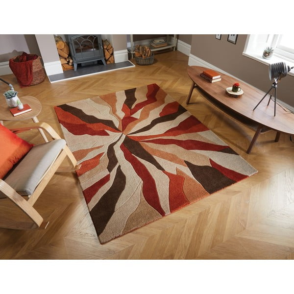 Splinter narancssárga szőnyeg, 160 x 220 cm - Flair Rugs-image-4