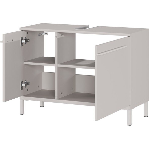 Krémszínű matt mosdó alatti szekrény 80x59 cm Laurino – Germania-image-2