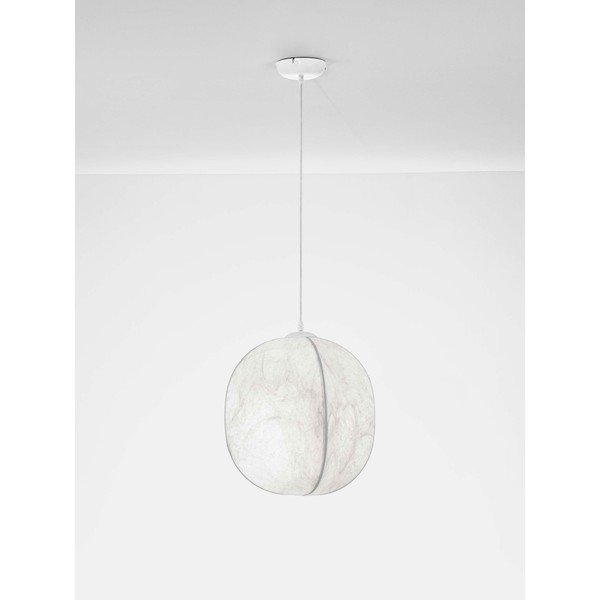 Fehér fém függőlámpa textil búrával ø 42 cm Pierida – Nova Luce-image-3