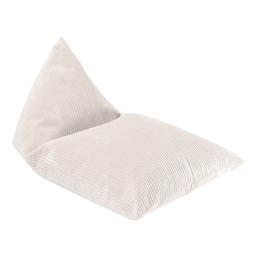 Krémszínű kordbársony gyerek babzsákfotel Big Lounger Wigiwama