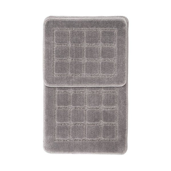 Szürke fürdőszobai kilépő szett 2 db-os 50x80 cm Kareli – Foutastic-image-2