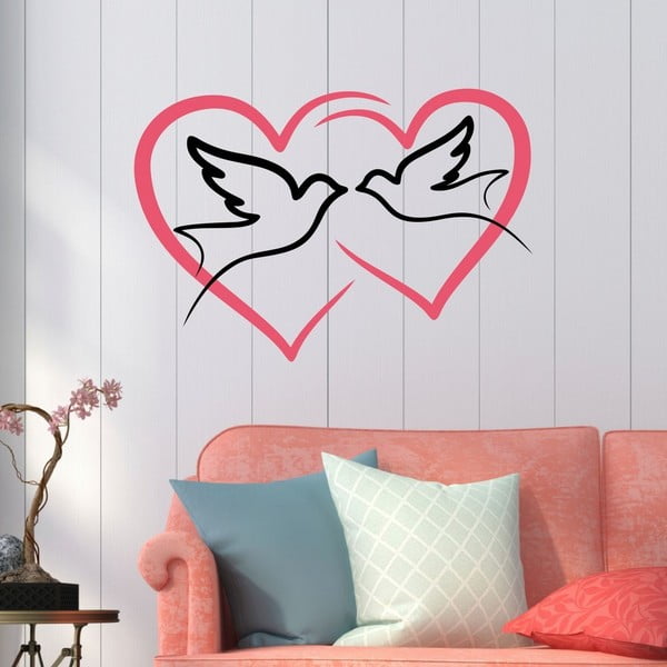 Love Birds dekoratív falmatrica