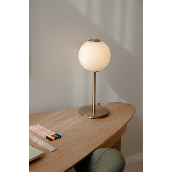 Sárgaréz színű fém LED dimmelhető asztali lámpa üveg búrával (magasság 37 cm) Audrey Table – UMAGE-image-1