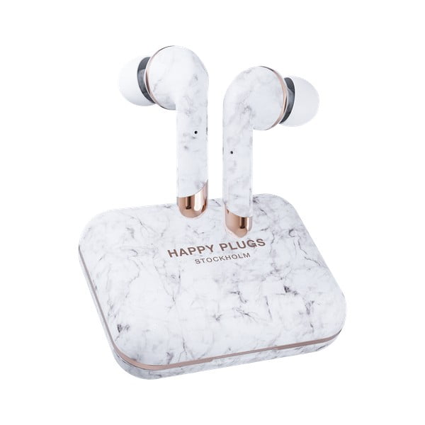 Air 1 Plus In-Ear vezeték nélküli fehér-márvány fülhallgató - Happy Plugs