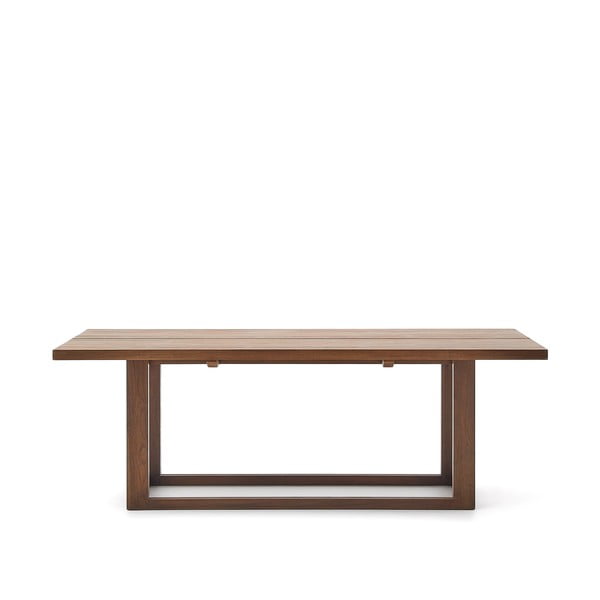 Natúr színű teakfa étkezőasztal 100x220 cm Sashi – Kave Home-image-4