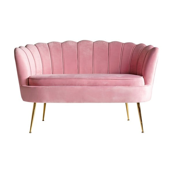 Rózsaszín bársony kanapé 35 cm Valentina – Burkina
