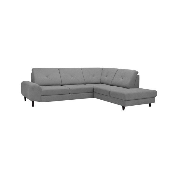 Beta világosszürke jobb oldali kinyitható sarokkanapé, tárolóhellyel - Windsor & Co Sofas-image-1