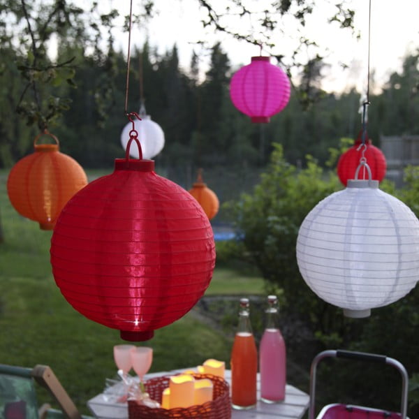 Rózsaszín kültéri napelemes LED lampion, ø 20 cm - Star Trading-image-1