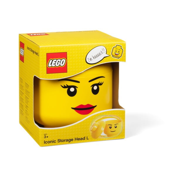 Lány minifigura fejformájú tároló, ⌀ 24,2 cm - LEGO®-image-4