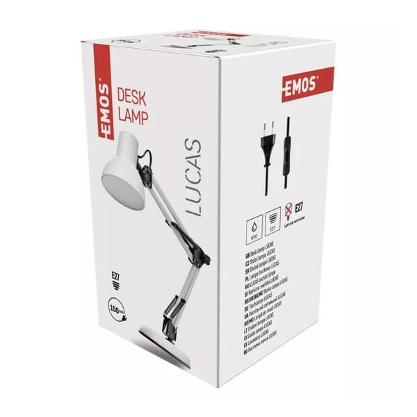 Fehér asztali lámpa (magasság 48 cm) Lucas – EMOS-image-1