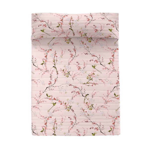 Rózsaszín pamut steppelt ágytakaró 240x260 cm Chinoiserie – Happy Friday