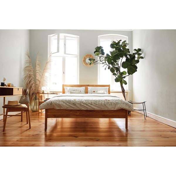Natúr színű tölgyfa egyszemélyes ágy 90x200 cm Pola – The Beds-image-4