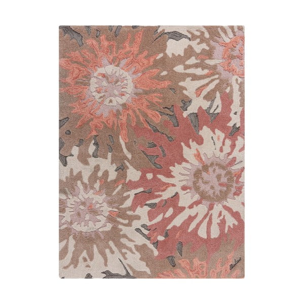 Soft Floral barna-rózsaszín szőnyeg, 160 x 230 cm - Flair Rugs