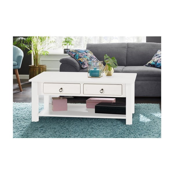 Inda fehér dohányzóasztal fenyőfából - Støraa-image-1