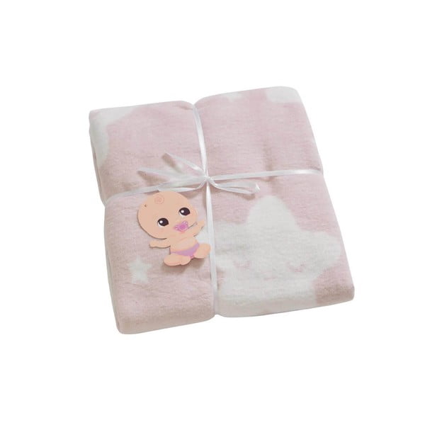 Rózsaszín babatakaró 120x100 cm Star - Minimalist Cushion Covers