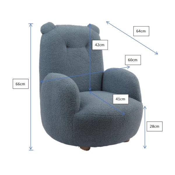 Bézs buklé gyerek fotel Rocky – Vipack-image-3