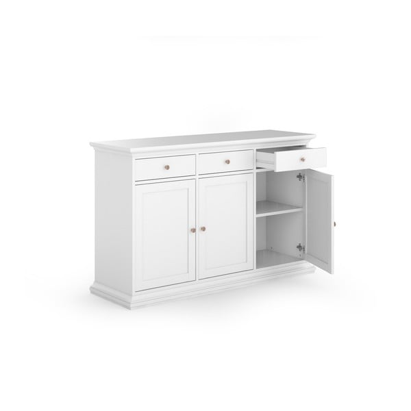 Fehér alacsony komód 144x92 cm Paris – Tvilum-image-3