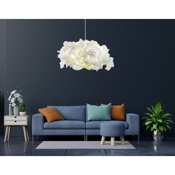 Fehér függőlámpa textil búrával Serenity – Opviq lights-image-1