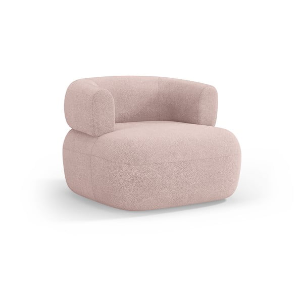 Világos rózsaszín buklé fotel Jenny – Micadoni Home