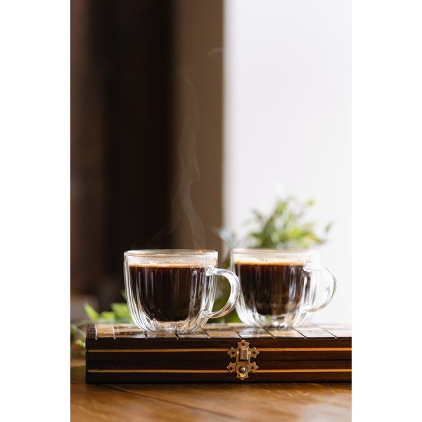 Üveg csésze szett 2 db-os cappucinóhoz 350 ml Tulip – Vialli Design-image-3