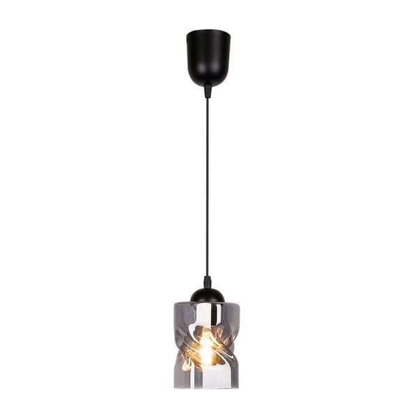 Fekete függőlámpa üveg búrával ø 10 cm Felis – Candellux Lighting-image-2