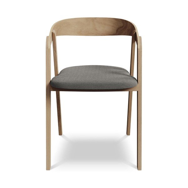 Szürke tömörfa étkezőfotel Erika – Makamii-image-1