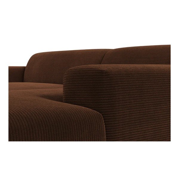 Karen barna kordbársony sarokkanapé, 250 cm, jobb oldali - Marie Claire Home-image-1