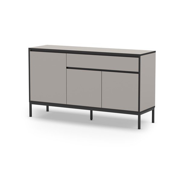 Szürke-bézs alacsony komód 140x80 cm Lorenza – Marckeric-image-2