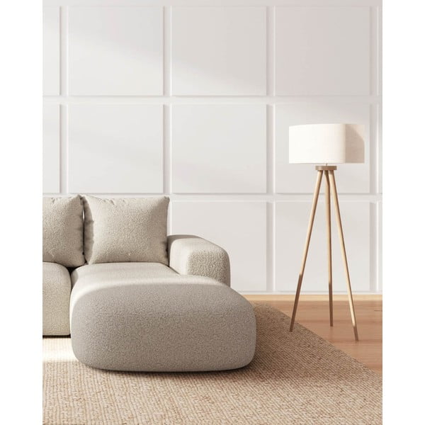 Krémszínű buklé sarokkanapé (jobb oldali) Feiro – MESONICA-image-3
