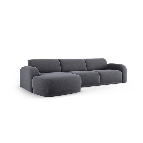 Szürke bársony sarokkanapé Erin – Micadoni Home-image-3