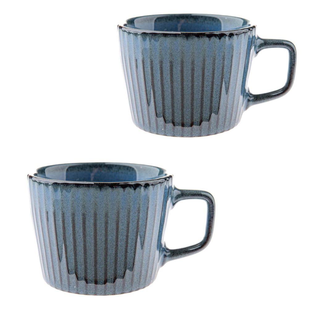 Kék kőedény bögre szett 2 db-os cappucinóhoz 190 ml Tone  Dakls