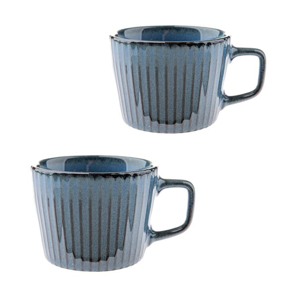 Kék kőedény bögre szett 2 db-os cappucinóhoz 190 ml Tone – Dakls