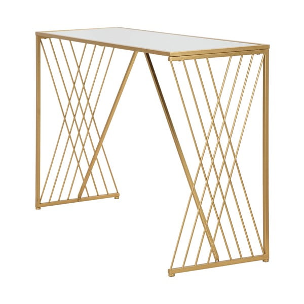 Aranyszínű konzolasztal 40x120 cm Easy – Mauro Ferretti-image-1