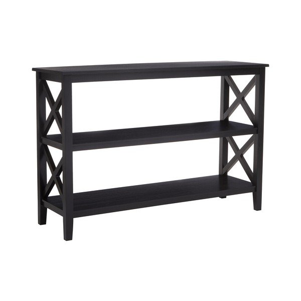Fekete borovi fenyő polcos állvány 120x81x40 cm Heritage – Premier Housewares