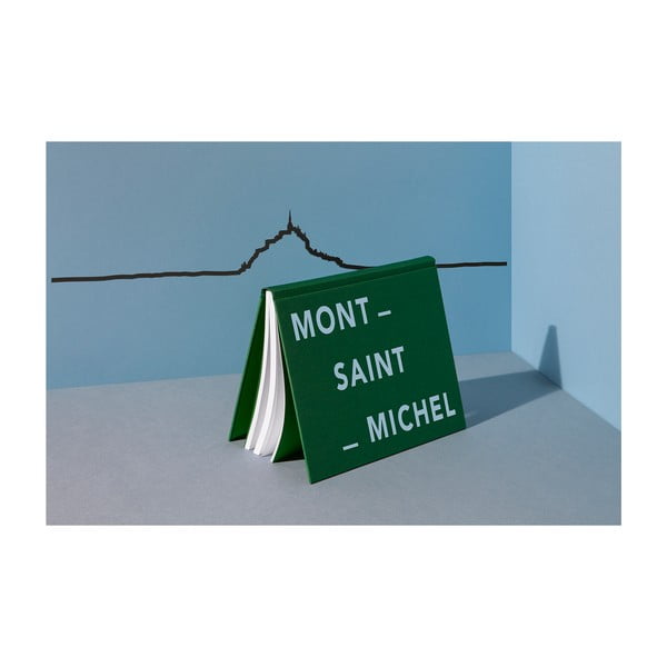 Mont-Saint-Michel fekete város sziluett - The Line