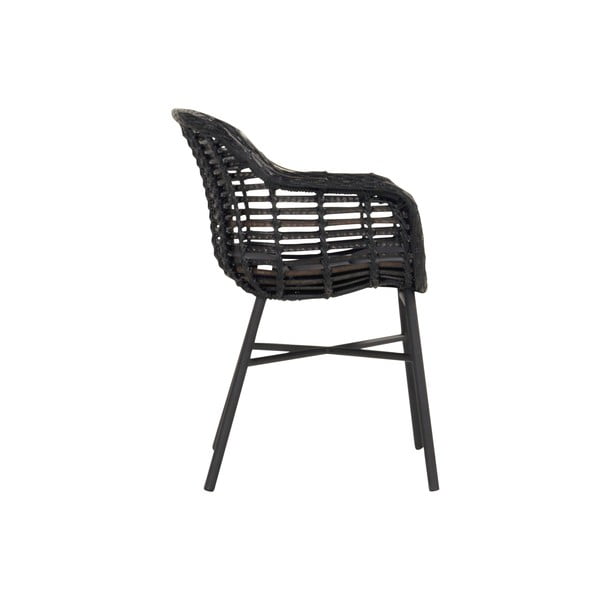 Fekete műanyag kerti szék Cecilia – Hartman-image-3