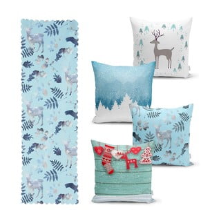 Winter Wonderland 4 db karácsonyi párnahuzat és asztali futó szett - Minimalist Cushion Covers