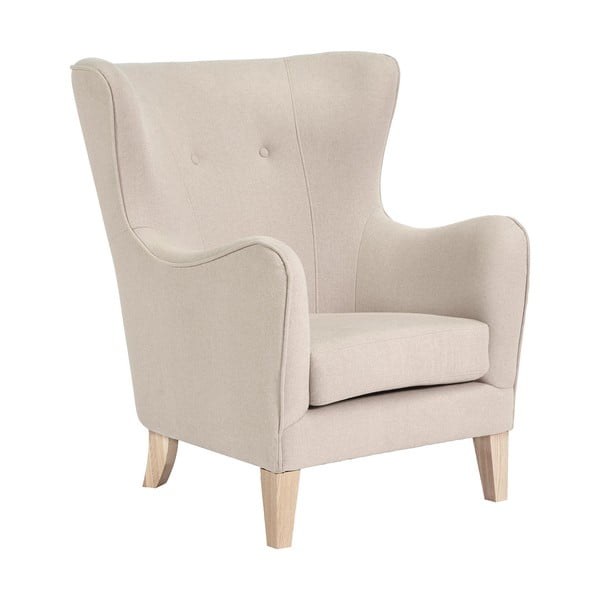 Krémszínű füles fotel Campo – House Nordic