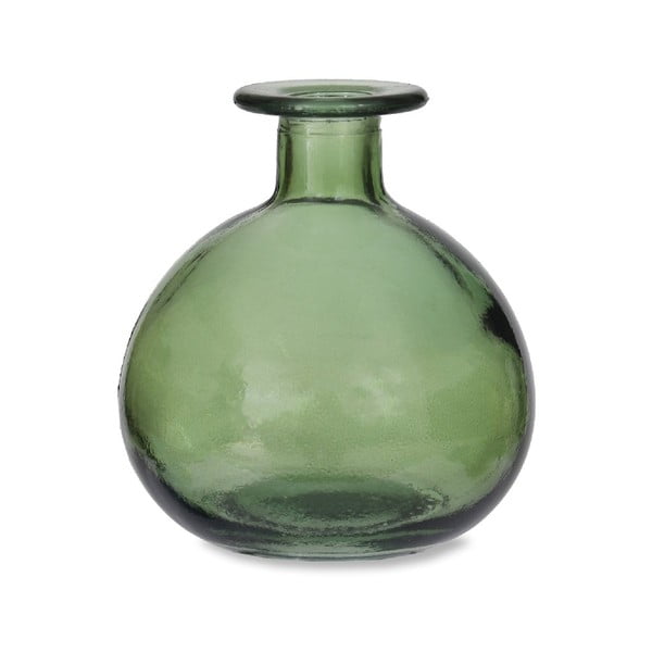 Green zöld kerek váza újrahasznosított üvegből, ⌀ 11 cm - Garden Trading
