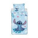 Kék egyszemélyes pamut gyerek ágyneműhuzat 140x200 cm Lilo and Stitch "Blue"  – Jerry Fabrics