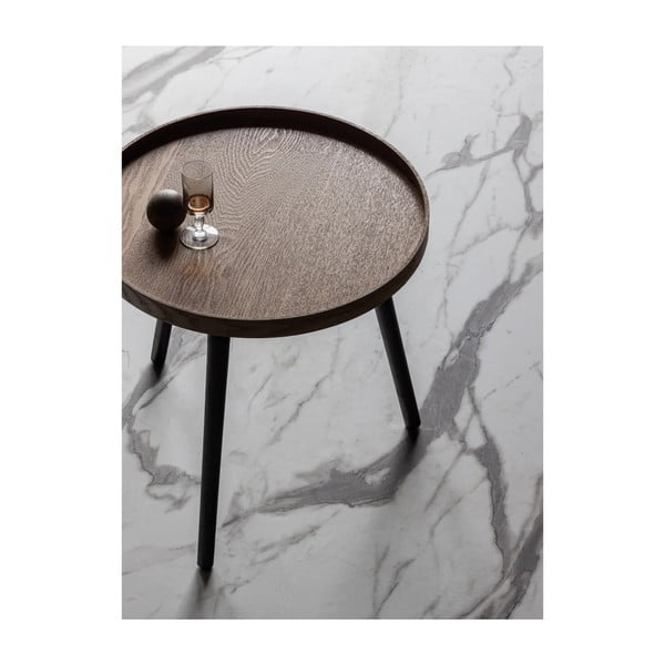 Mesa tárolóasztal kőrisfa dekorral, ø 45 cm - WOOOD-image-1