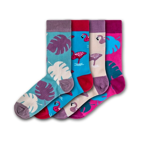 Exotic 4 pár színes zokni, méret 35 - 39 - Funky Steps