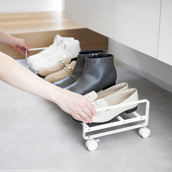 Fehér fém cipőtartó állvány 83,5x14,5x27,5 cm Tower – YAMAZAKI-image-1