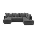 Sötétszürke kinyitható sarokkanapé (jobb oldali) Leon – Bobochic Paris