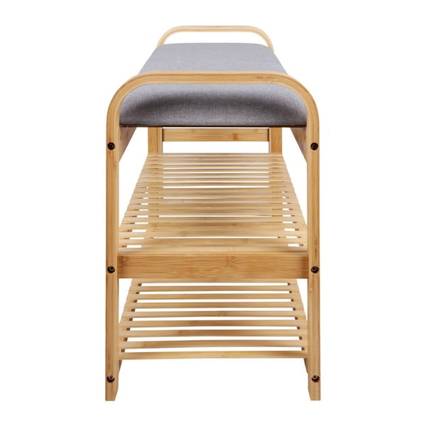 Szürke-natúr színű bambusz cipőtartó paddal - Leitmotiv-image-3